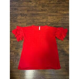 Zenana Outfitters Red Blouse Women's L Top
